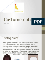 Costume Notes Final