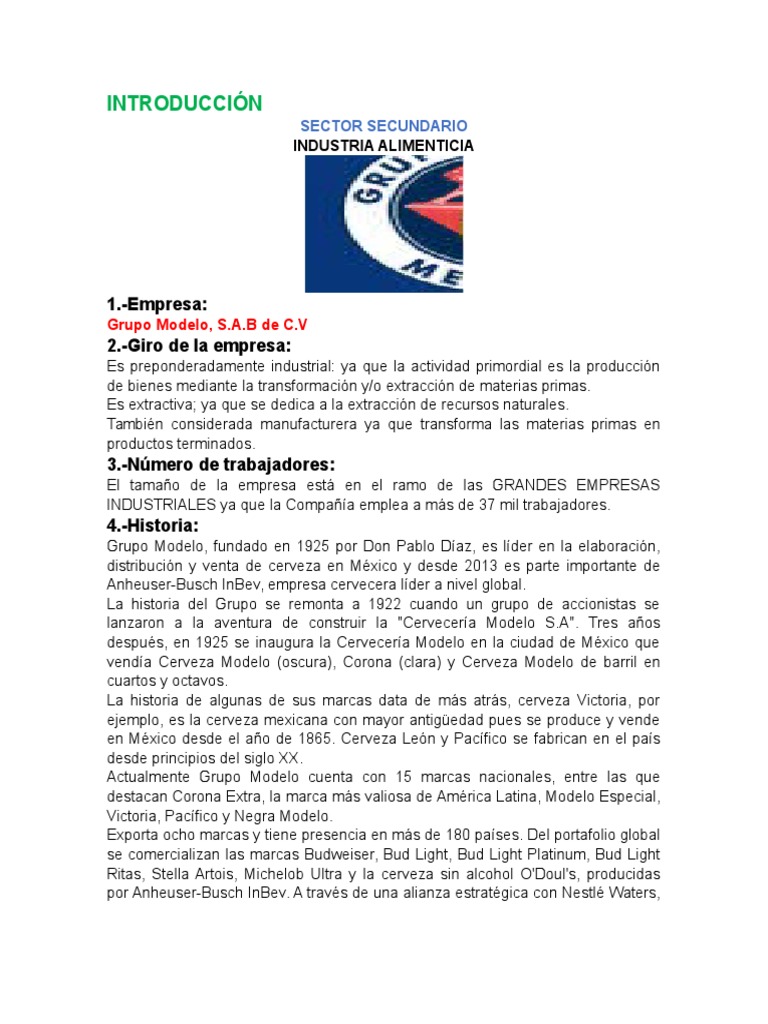 Grupo Modelo Aplicacion de Las Herramientas Administrativas y Estadisticas  | PDF | Cerveza | Internet