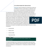 Tratamiento Para La Enfermedad de Tuberculosis y Los Alimentos