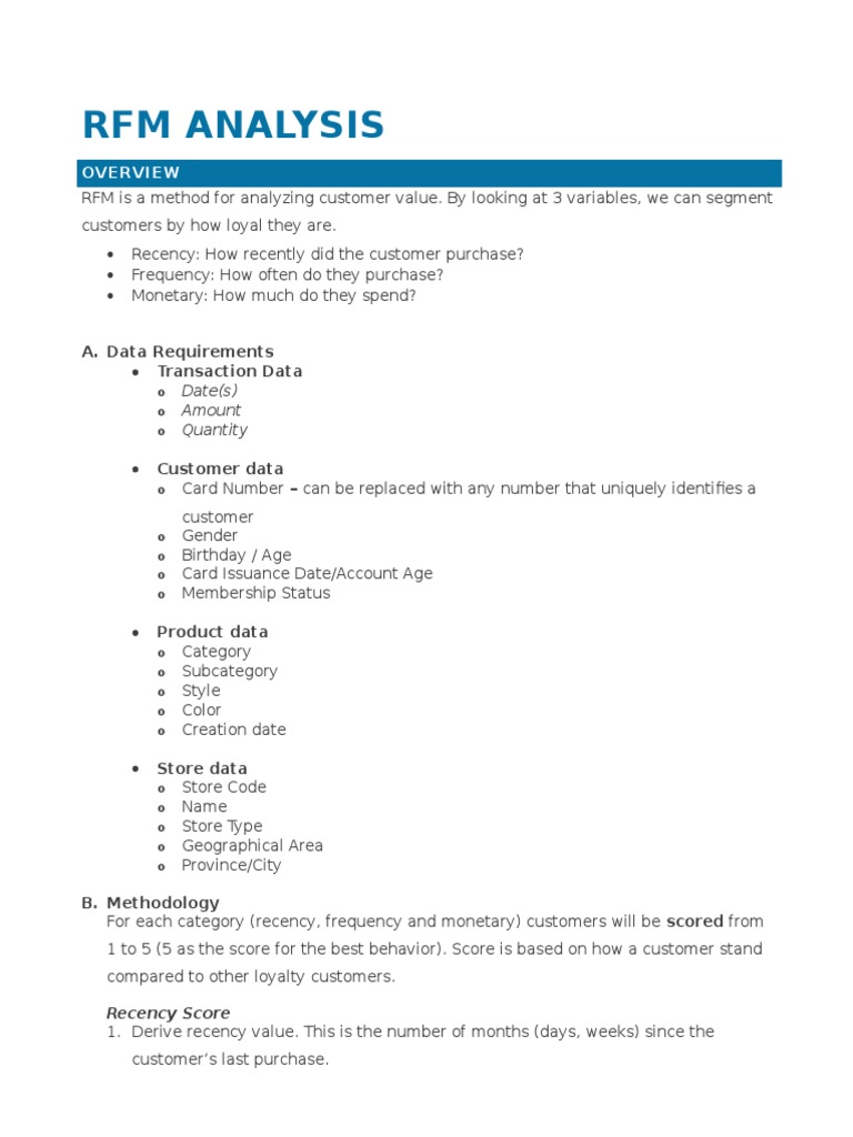RFM Analysis | PDF | Market (Economics) | Economies