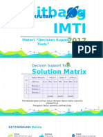 Decision Support Tools - Solution Matrix