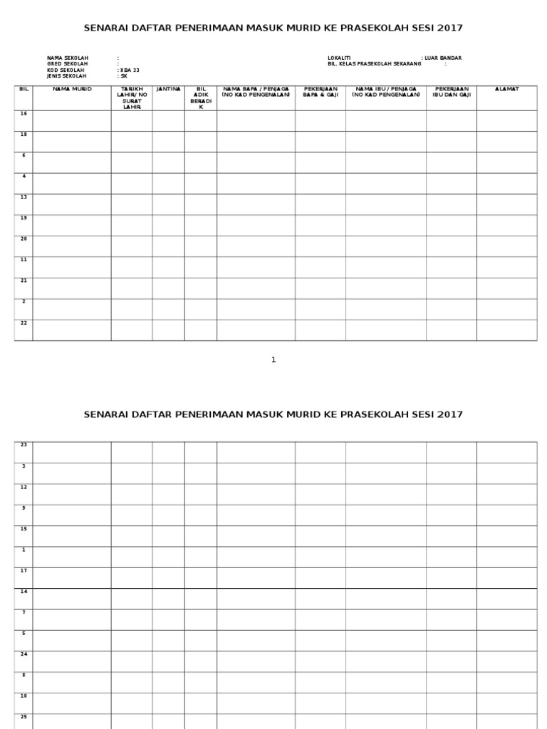 Tapak Daftar Prasekolah 2017  PDF