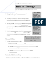 01 The Basics of Theology Notes