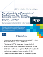 The Implementation and Transmission of Negative Interest Rate Policies in Europe and Japan-The Bank Lending Channel