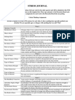 STRESS JOURNAL: TRACKING AND UNDERSTANDING YOUR STRESS