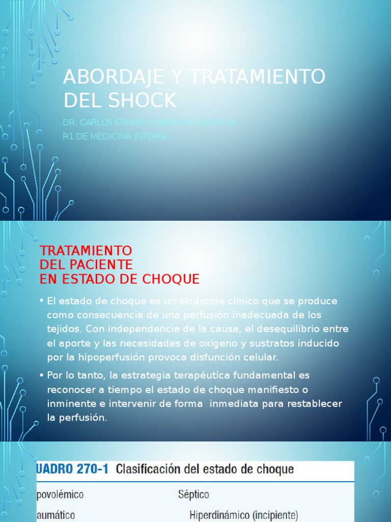 Abordaje y Tratamiento Del Shock