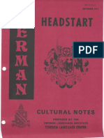 DLI German Headstart - Cultural Notes
