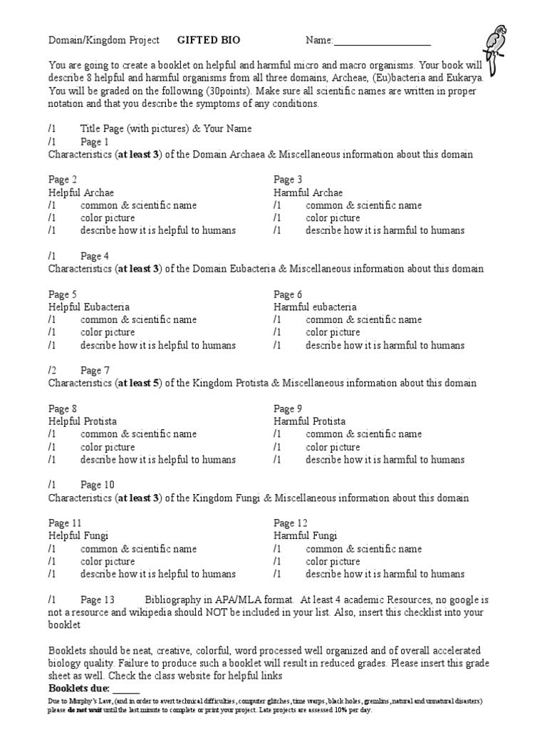 Domain Kingdom Project | Download Free PDF | Archaea | Domains (Biology)