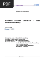 Business Process Document - Cost Centre Accounting: Project STARK