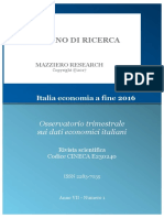 Italia Economia a Fine 2016