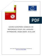 Cadre Européen Commun de Référence pour les Langues (CERCRL)