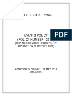 events policy -  policy number 12329  approved on 29 may 2013