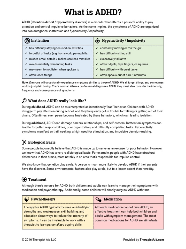 What Is ADHD? | PDF | Impulsivity | Attention Deficit Hyperactivity ...