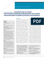 Randomised Controlled Trial of a Brief Intervention Targeting Predominantly Non-Verbal Communication in General Practice Consultations