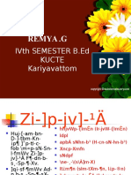 Remya .G: Ivth Semester B.Ed Kucte Kariyavattom