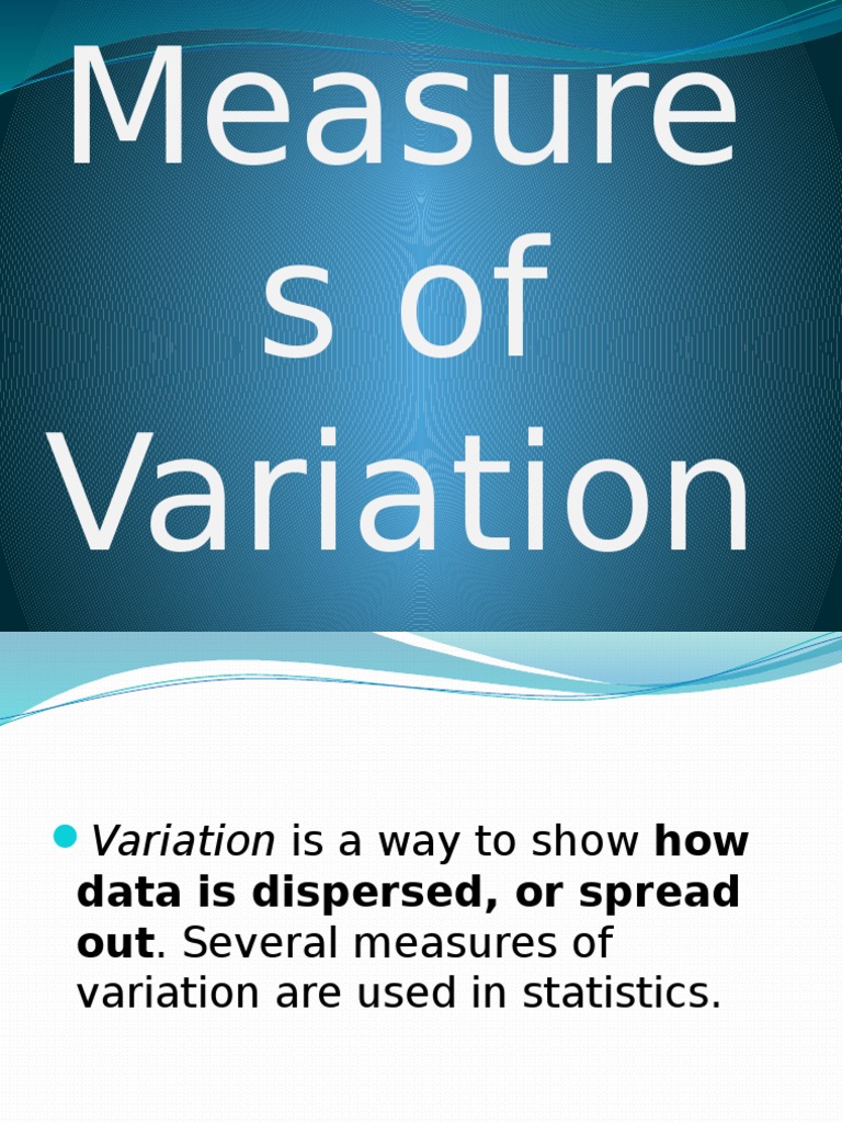Understanding Measures of Variation | PDF | Standard Deviation | Median