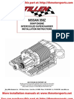 Stillen 350Z Stage 3 Supercharger Installation Instructions