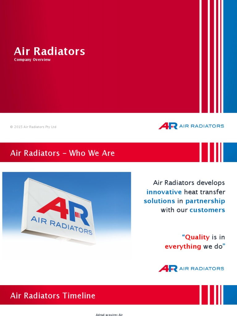 Air Radiators Company Presentation | PDF | Heat Exchanger | Industries