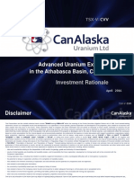 Advanced Uranium Explorer in The Athabasca Basin, Canada: Investment Rationale