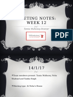 Meeting Notes Week 12