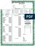 Char Sheet - Changeling PDF