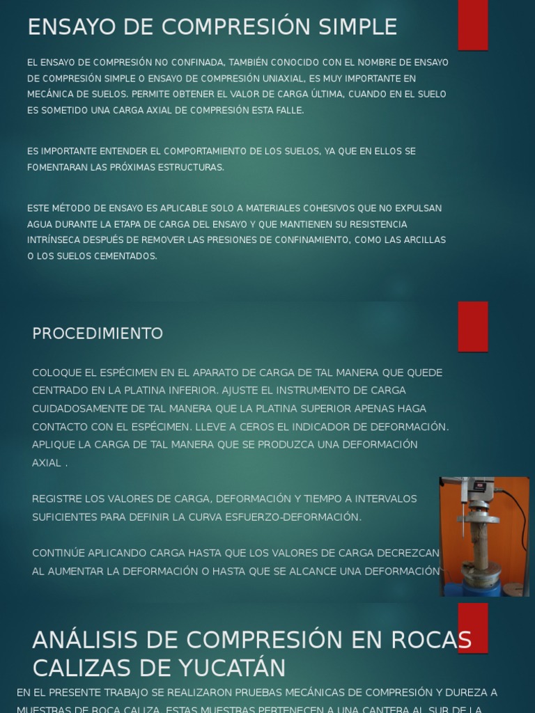 Ensayo de Compresión Simple | PDF
