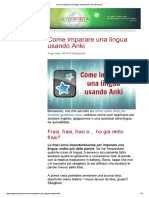 Come Imparare Un Alingua Usando Anki PDF