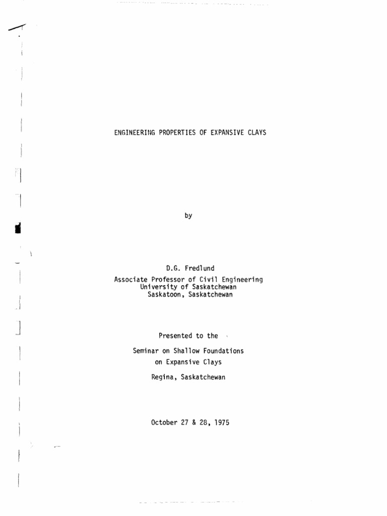 Engineering Properties of Expansive Clays PDF PDF
