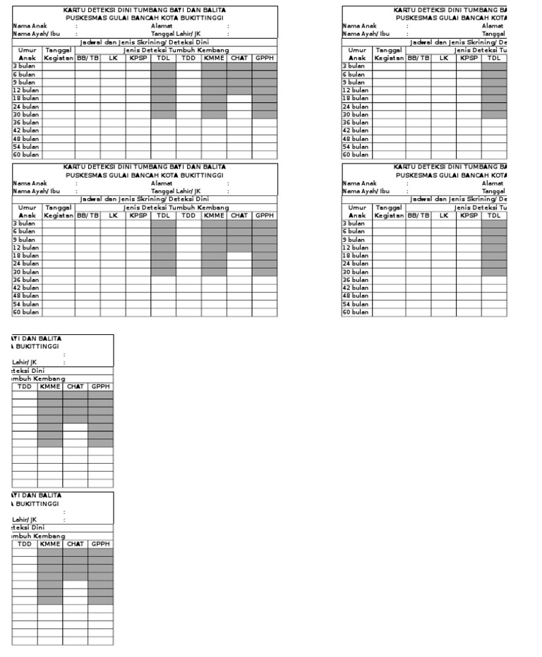 Kartu DDTK Anak PDF