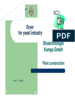 Dryer For Yeast Industry: Biotechnologie Kempe GMBH