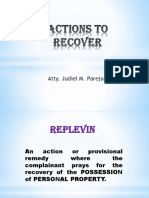 Actions to Recover