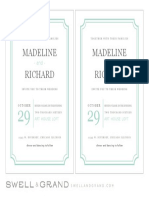 Madeline and Richard Wedding Invitation Chicago Art House Loft October 2016