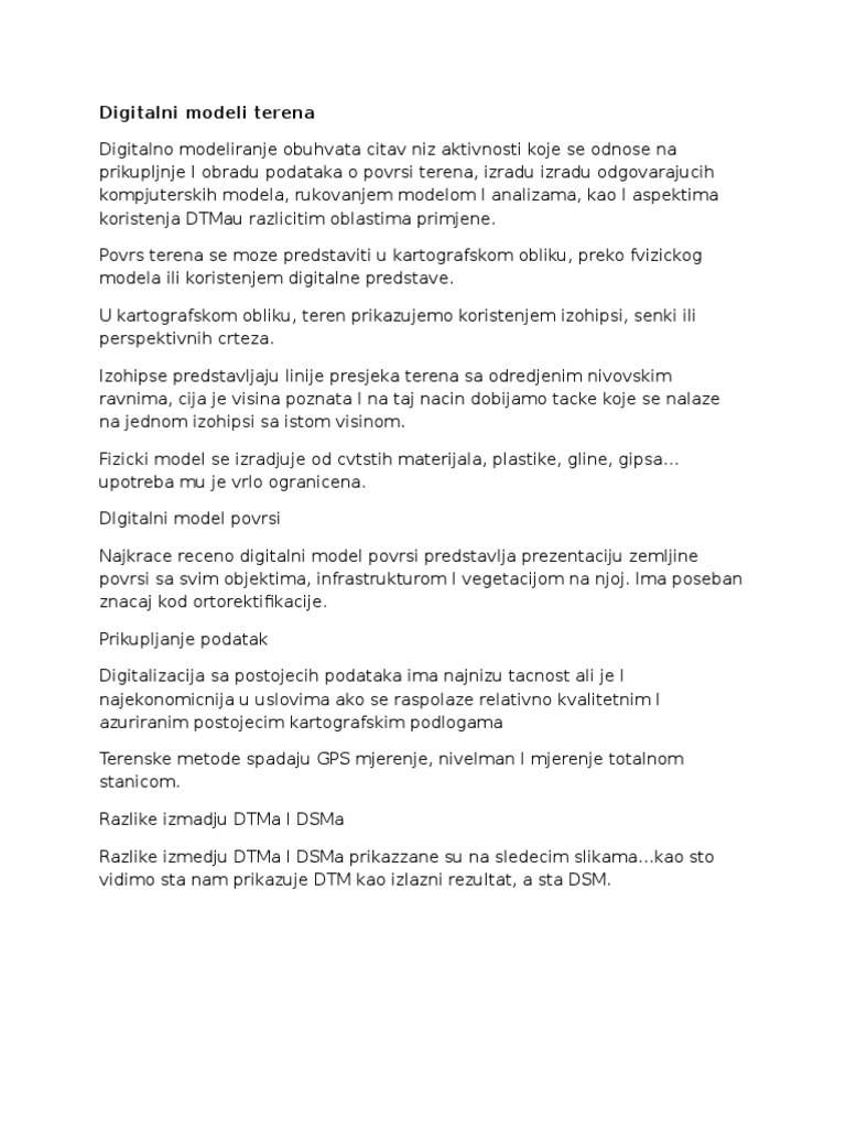 Digitalni Modeli Terena | PDF