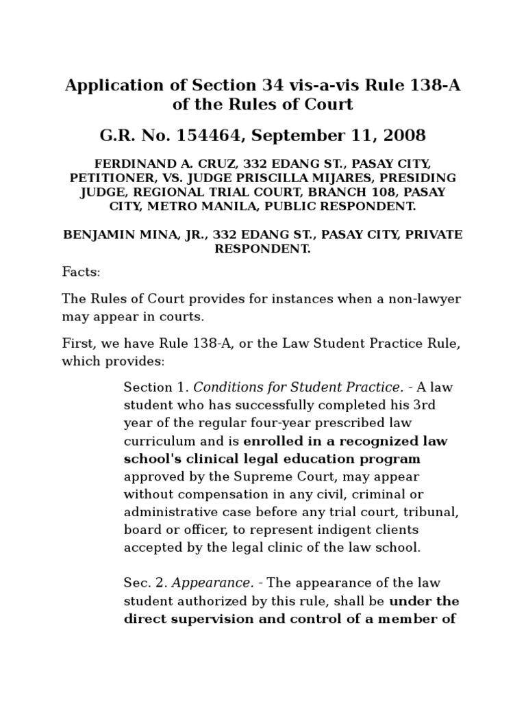 Self-Representation in Court: Rule 138 Insights | PDF | Lawsuit | Lawyer