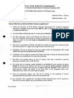 Civil Engg Paper III 2007 PDF