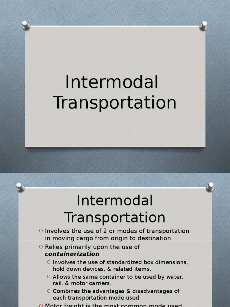 Intermodal Transportation Overview | PDF | Business | Home & Garden