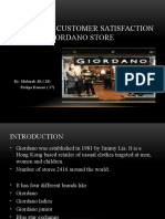 Analyzing Customer Satisfaction Level at Giordano Store