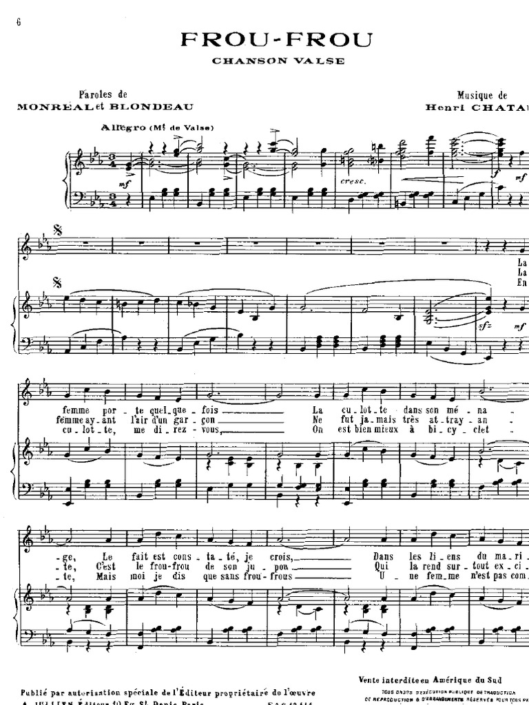 FrouFrou Partition Musicale