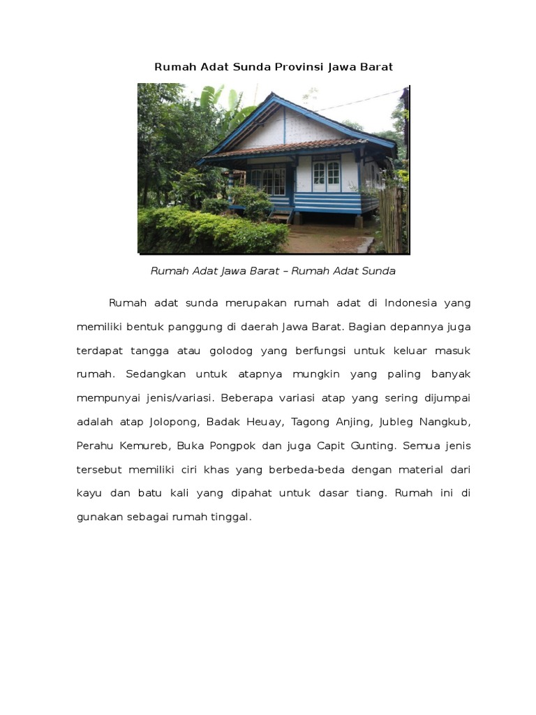 520 Gambar Rumah Adat Sunda Hitam Putih HD Terbaik