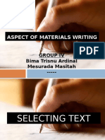 Aspects of Materials Writing
