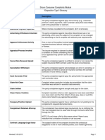 TDI Dispositions Descriptions