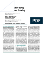 Avoiding Shoulder Injury From Resistance Training: One of The Primary Respon
