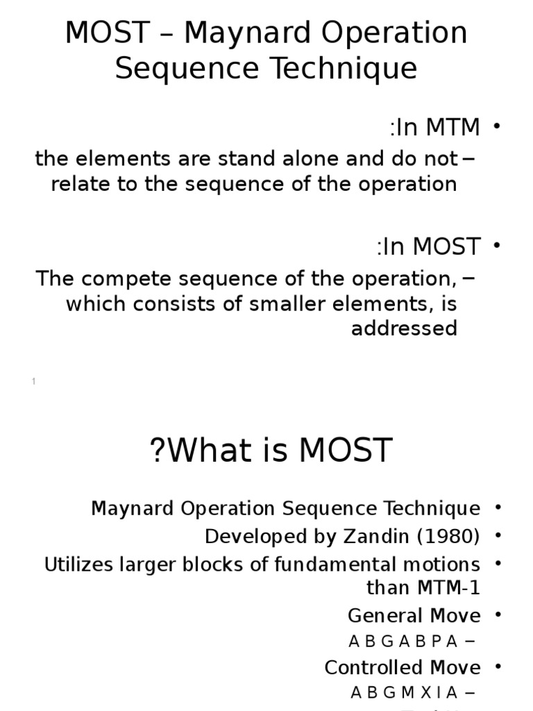 MOST - Maynard Operation Sequence Technique | PDF | Nature