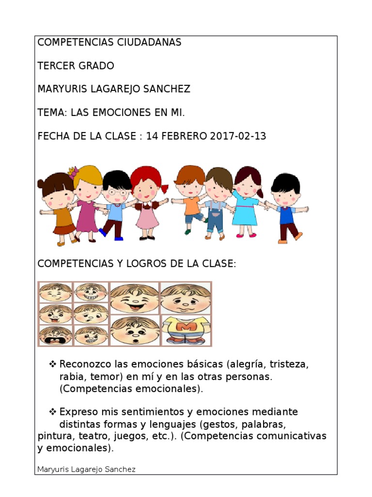 Plan de Clases 1 | Las emociones | Autosuperación | Prueba gratuita de ...