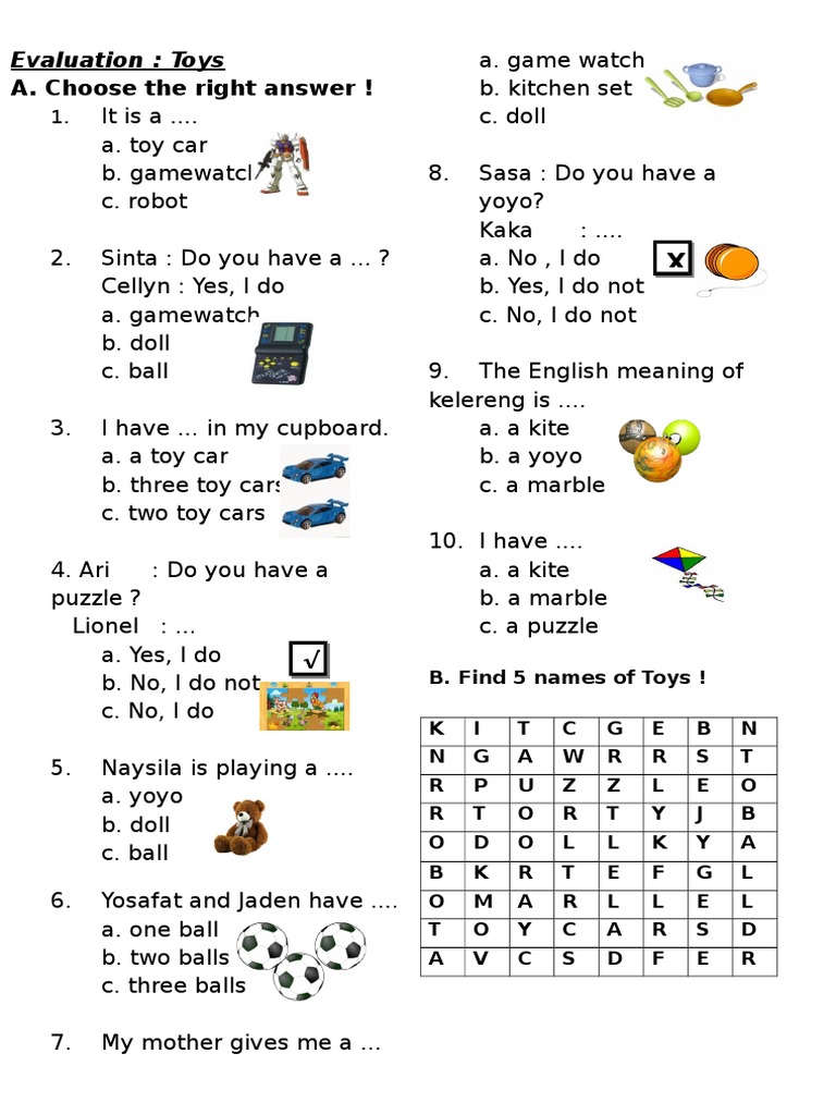 Toys Evaluation PDF