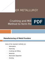 Powder Metallurgy: Crushing and Milling Method To Form Powder