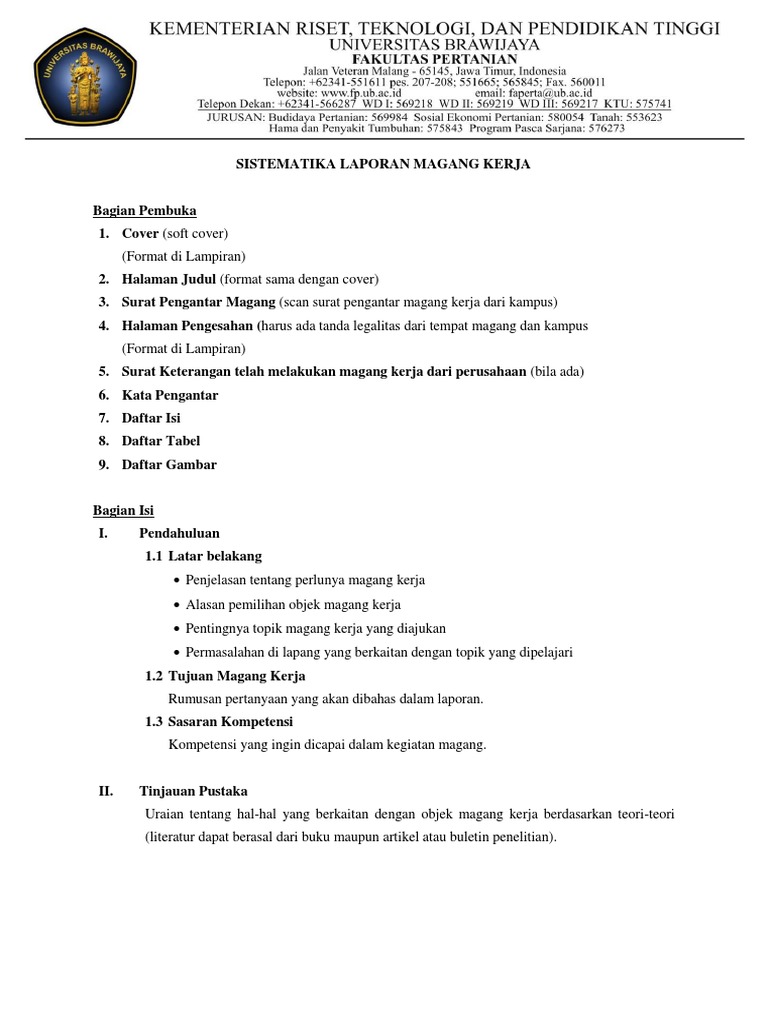 Format Laporan Magang | PDF
