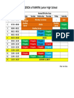 STUDY AGENDA of NAMIRA Junior High School