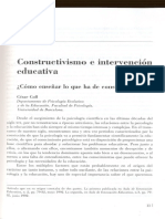 Constructivismo e Intervención Educativa. Como Enseñar Lo Que Se Ha de Construir PDF