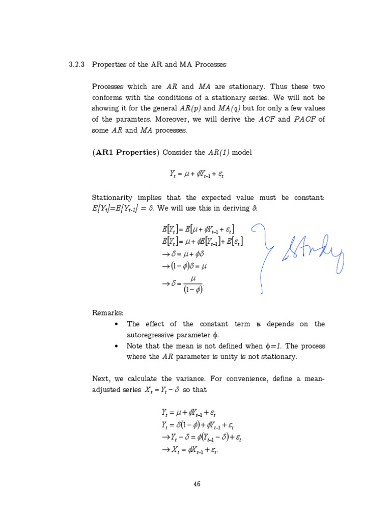 Lecture Notes in Statistics 145 Chapter 3 Part 2 | PDF | Stationary ...